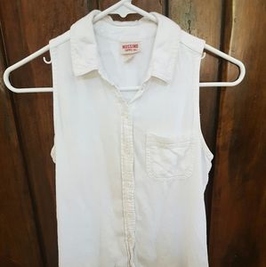 Mossimo White Collar Button Down Tank
